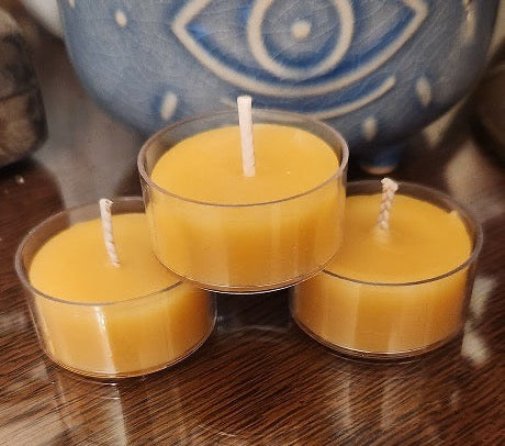 Beeswax Tealights (in a half shell 🐢)